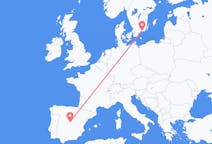 Vuelos desde Karlskrona, Suecia a Madrid, España