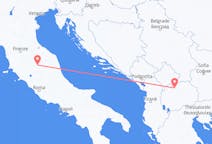 Flyg från Skopje, Nordmakedonien till Perugia, Italien