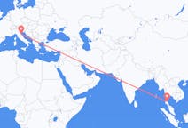 Voli dalla provincia di Surat Thani, Thailandia to Rimini, Italia