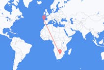 Flyg från Gaborone, Botswana till La Coruña, Spanien