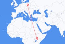 Flyg från Eldoret, Kenya till Katowice, Polen