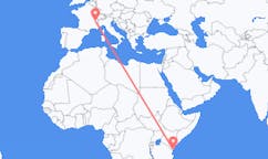 Flights from Ukunda, Kenya to Chambéry, France