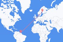 Flyreiser fra Paramaribo, Surinam til Vasa, Finland