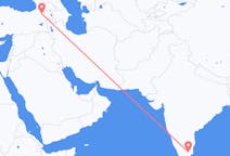 Flyrejser fra Tiruchirappalli, Indien til Kars, Tyrkiet