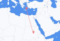 Flyg från Khartoum, Sudan till Sitia, Grekland