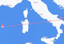 Flights from Menorca in Spain to Bari in Italy