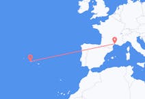 Flyg från Horta, Azores till Montpellier