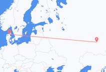 Vols d'Oufa, Russie à Alborg, le Danemark