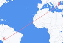 Flyreiser fra La Paz, til Istanbul