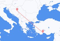 来自波斯尼亚和黑塞哥维那出发地 图兹拉目的地 土耳其安塔利亚的航班