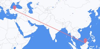 Flyrejser fra Brunei til Tyrkiet