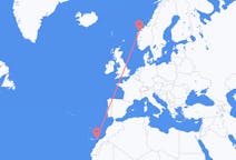 Loty z Ajuy, Hiszpania do Ålesund, Norwegia