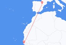 Flyrejser fra Ziguinchor, Senegal til Zaragoza, Spanien