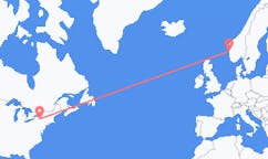Flyreiser fra Ithaca, USA til Bergen, Norge