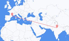 Flights from Gwalior, India to Perpignan, France