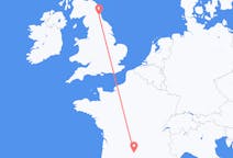 Flyreiser fra Newcastle upon Tyne, England til Rodez, Frankrike