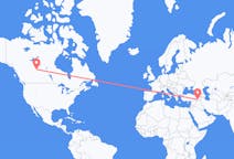 出发地 加拿大麦克默里堡目的地 土耳其舍爾納克的航班