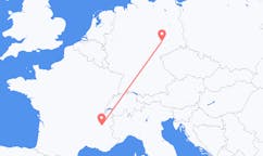 Flug frá Leipzig, Þýskalandi til Grenoble, Frakklandi