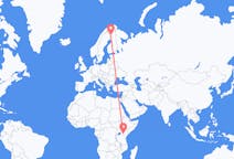 Flights from Nairobi, Kenya to Kittilä, Finland