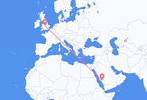 Flyrejser fra Al Bahah, Saudi-Arabien til Birmingham, England