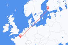 Vluchten van Turku, Finland naar Parijs, Frankrijk