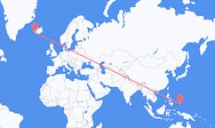 Flights from the city of Koror, Palau to the city of Reykjavik, Iceland