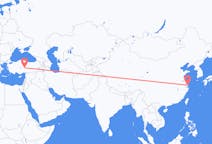 Flyreiser fra Shanghai, Kina til Kayseri, Tyrkia