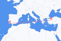 Flyrejser fra Kutahya, Tyrkiet til Faro Distrikt, Portugal