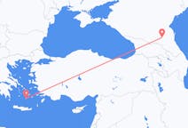 Fly fra Grosnij til Santorini