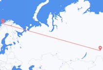 Fly fra Neryungri til Tromsø
