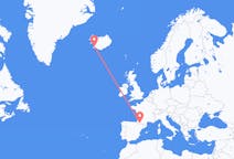 出发地 冰岛从雷克雅未克目的地 法国卢尔德的航班