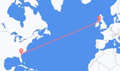 Flyreiser fra Savannah, USA til Belfast, Nord-Irland