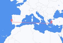 Flyg från Ikaria, Grekland till Lissabon, Portugal