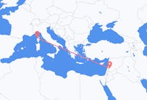 Flyrejser fra Damaskus til Calvi