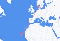 Flights from Boa Vista in Cape Verde to Esbjerg in Denmark