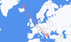 아이슬란드 토르쇼픈에서 출발해 그리스 스키아토스로(으)로 가는 항공편