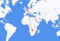 Flyg från Maun, Botswana till Genève, Schweiz