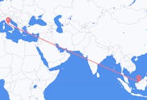 Flyreiser fra Sibu, Malaysia til Roma, Italia