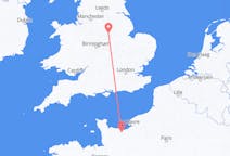 Flyrejser fra Caen, Frankrig til Nottingham, England