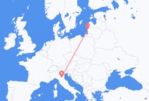 Flyreiser fra Palanga, Litauen til Bologna, Italia