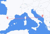 Flyrejser fra Tivat, Montenegro til Zaragoza, Spanien