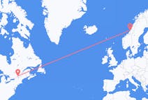Fly fra Montreal til Rørvik