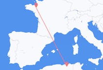 出发地 阿尔及利亚出发地 君士坦丁目的地 法国雷恩的航班