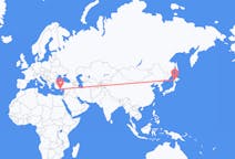Flyreiser fra Sapporo, Japan til Gazipaşa, Tyrkia