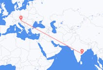 Flyreiser fra Rajahmundry, India til Graz, Østerrike
