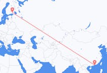 Flyreiser fra Hongkong, Hongkong til Villmanstrand, Finland