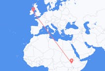 Flyrejser fra Gambela, Etiopien til Dublin, Irland