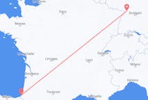 Flyreiser fra Biarritz, Frankrike til Karlsruhe, Tyskland