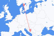 Flyreiser fra Mostar, til Göteborg