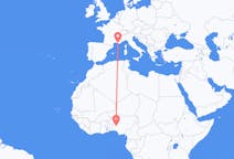 Flyreiser fra Ilorin, Nigeria til Marseille, Frankrike